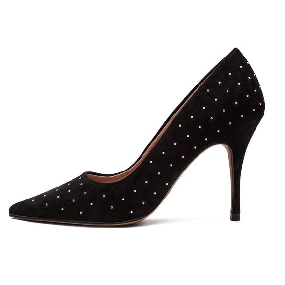 Linea Paola Womens Pamila Pumps US 5.5 M Black Stud Details Stiletto NIB - Picture 2 of 12